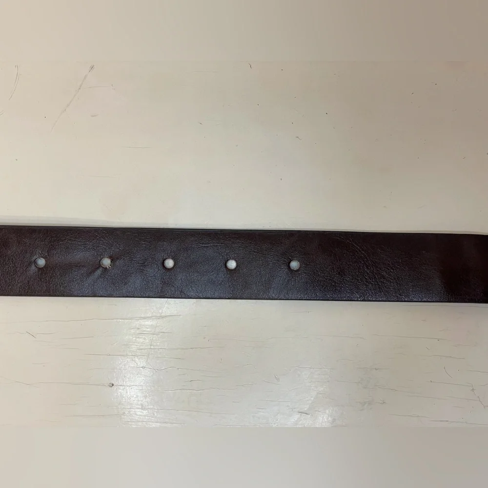 Michael Kors Women’s Dark Brown Belt with Gold‎ Buckle Size XL